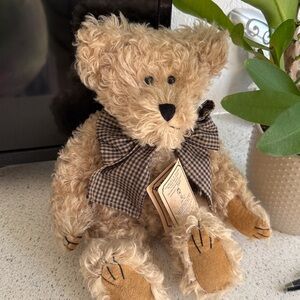 Adorable Tan Teddy Bear with Bow